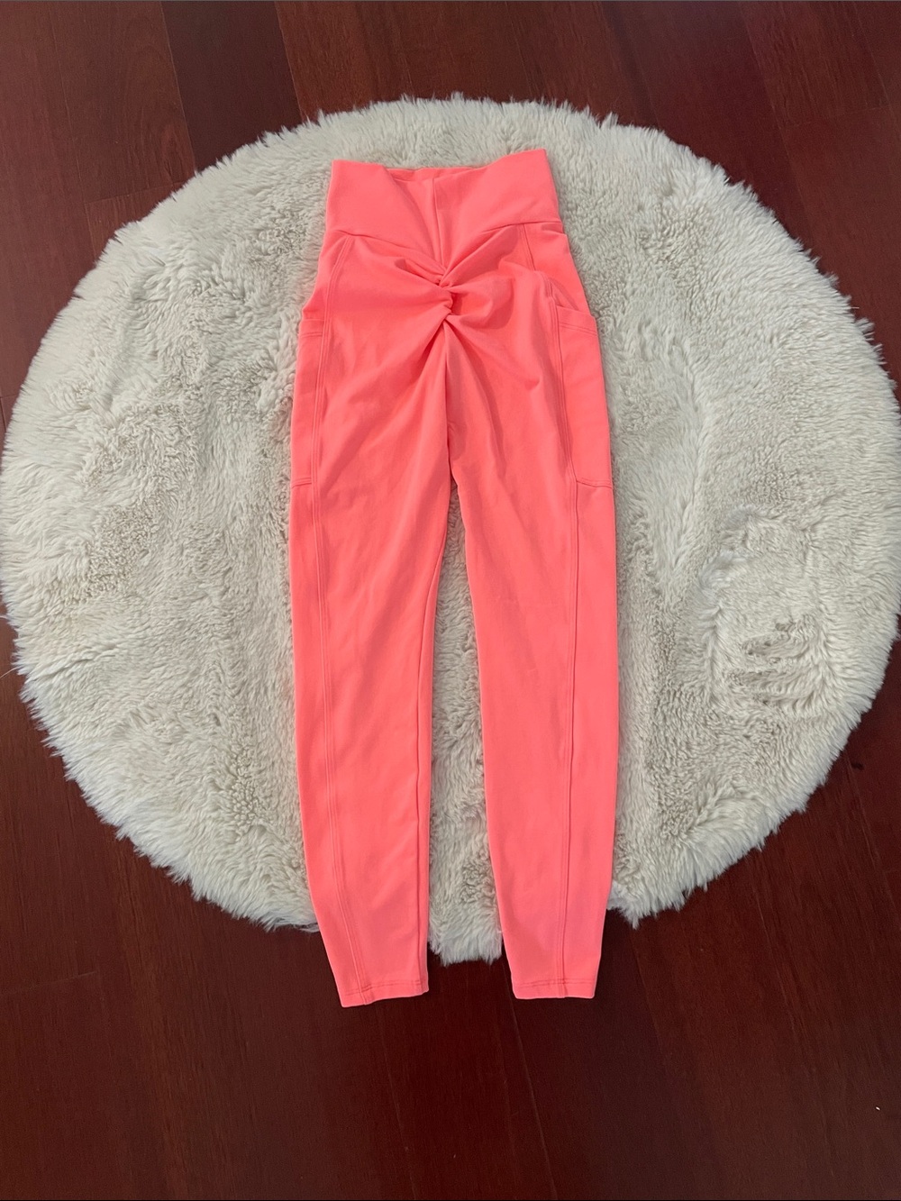 Bombshell Sportswear Coral Pink High-Waist Leggings - Picture 5 of 8
